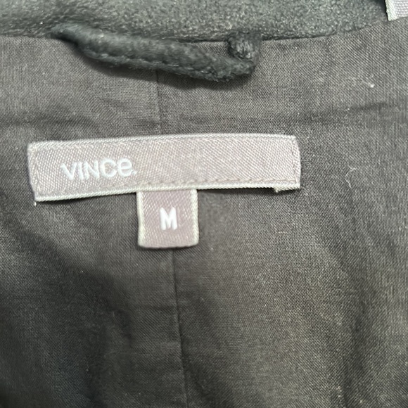 Vince Cowl Neck Asymmetrical Paper Thin Leather Jacket - Picture 5 of 10